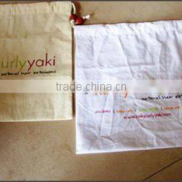 Ivary Color Cotton Draw String Bag