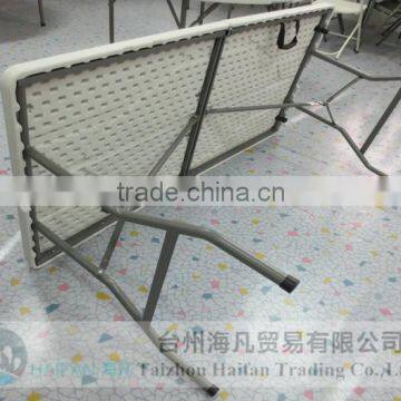 Durable 152cm Plastic Folding Dining Table and Chair for Restaurant/high Quality Adjustable Plastic Dining Table photo-3