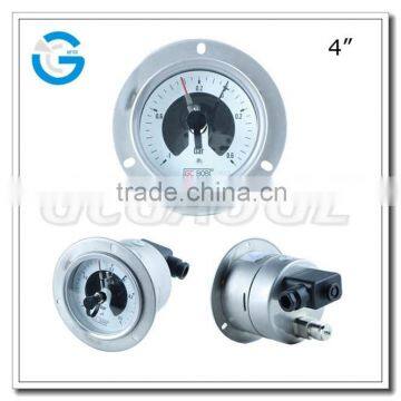 High quality stainless steel panel mount electrical contact pressure gauge