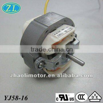 YJ58-16 Electric Fan Motor: shaded pole motor, low torque, 220-240V, 50hz,25W