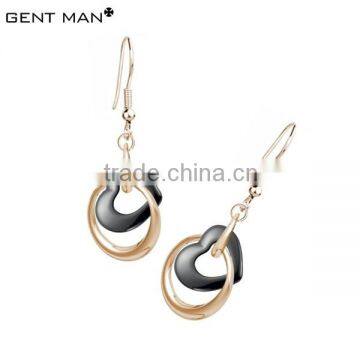 stainless steel rose gold earrings for woman with ceramic heart alibaba