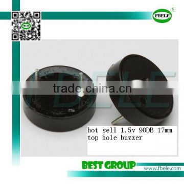 hot sell 1.5v 90DB 17mm top hole buzzerSMT1750B