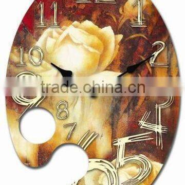 fancy wall clock wood