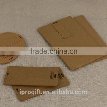 2016 wholesale shenzhen USB factory environmental paper fiber credit card USB memory stick 1GB 2GB 4GB 8GB 16GB 32GB