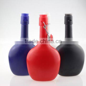 Have market advantage hammer shape Bottles 750ml paint glass bottle frosted aclohol bottles