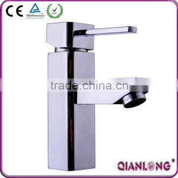 QL-0732 modern square brass bathroom basin faucet mixer