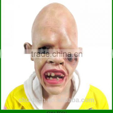 Halloween Mask Silicone 360 Full Face one Eye without Hair Airsoft Khaki Grimace