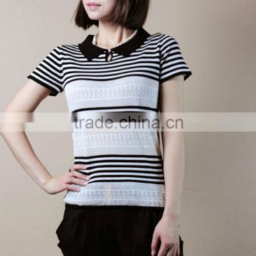 stripe desgin new fashion woman t shirt