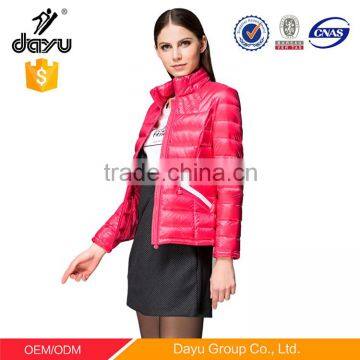 Rose red uniform overcoat woman sport jacket winter parkas for women