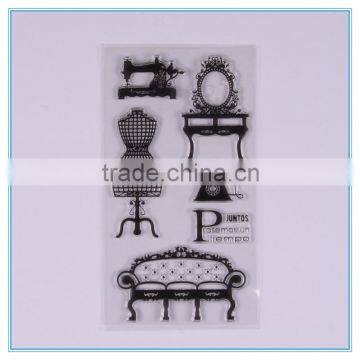 China customized creative clear stamps wholesale, scrapbooking clear stamps