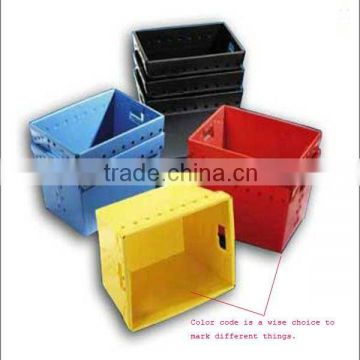 Stackable corrugated plastic tote