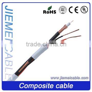 CE RoHS approved Low Loss Coaxial cable RG59 with two power for video camera CCTV system security cable