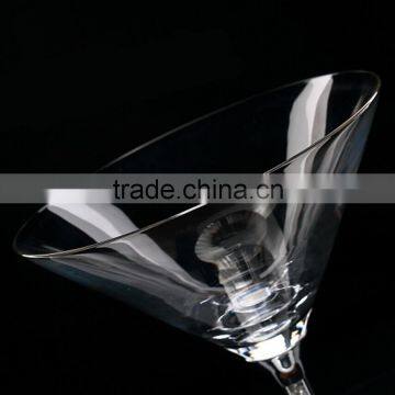 2015 new design lead free clear crystal 230ml cocktail wine glasses