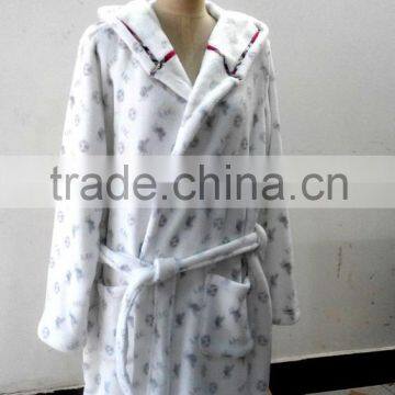 coral fleece gown