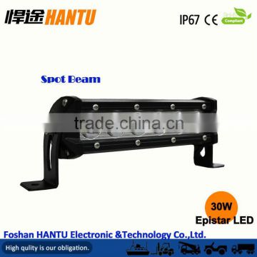 Super slim! low beam one row led light bar / flood beam led light bar for car/model:HT-2630