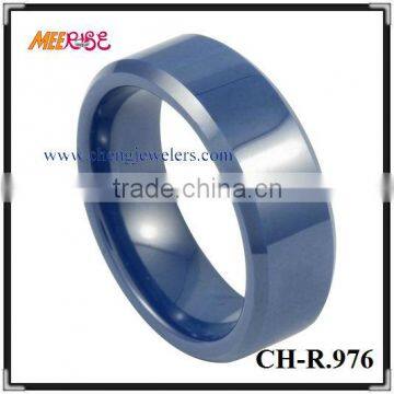 2014 Fashion blue ceramic wedding rings