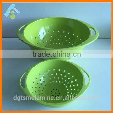 Reusable melamine large colander bowl with handles