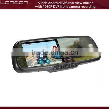 Latest Android rear view mirror monitor with 5 inch TFT LCD monitor and car backup camera