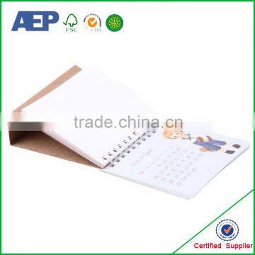 On sale high quality Folding spiral desk Insert photo calendar priniting on demand