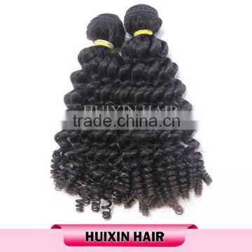 Double weft bohemian jerry curl hair human hair weaving