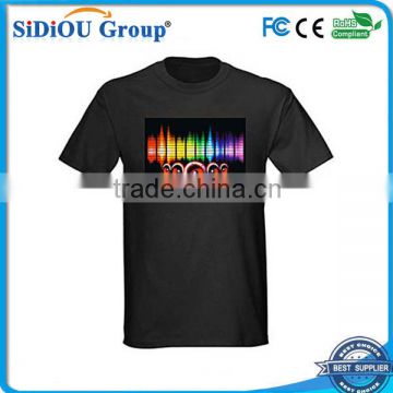 custom sound activated led flashing t-shirts