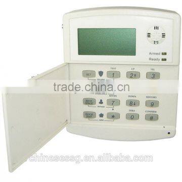 wireless alarm system monitoring control panel with LCD alarm zone display