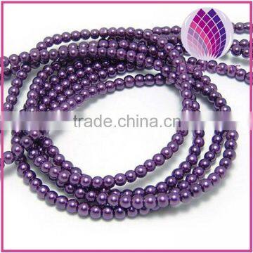 4mm round glass pearl beads