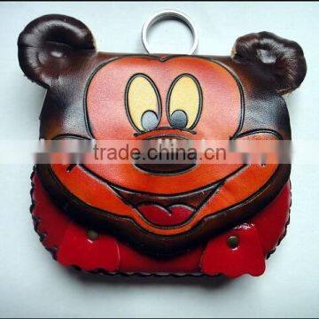 Wholesale Custom Cheap Genuine Leather Animal Shaped Mini Coin Purse