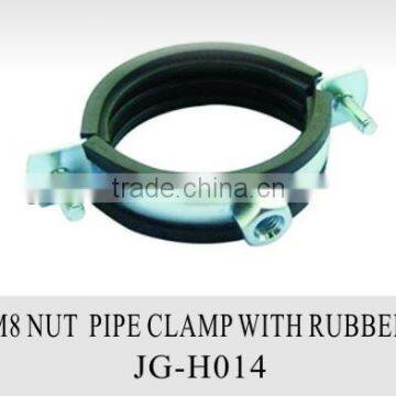 M8 rubber pipe clamp with nut