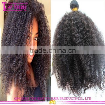 2016 New Products Brazilian Afro Kinky Hair Extensions 100% Unprocessed Afro Kinky Human Hair For Braiding