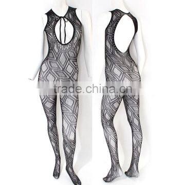 Keyhole Front Seamless Diamond Pattern Sexy Mature Underwear