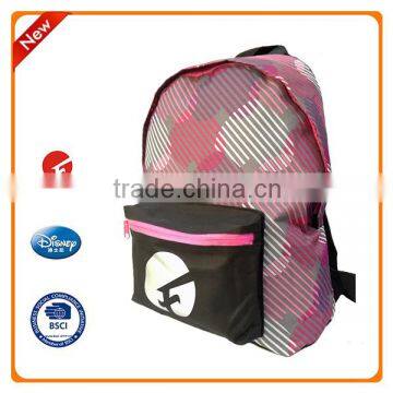 Hot sale simple new design 600D printed backpack school bag for teenagers