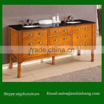 2015 Hot Selling Classical Solid Wood Bathroom Cabinet Furniture