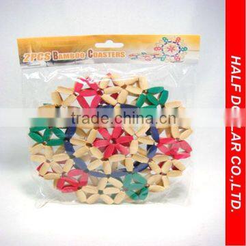 2pcs-Flower-style Bamboo Cushion/Heat Pad/Mat/Holder For One Dollar Item, Kitchen Use photo-1