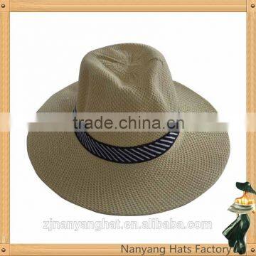 Customed Hot Sale New Design Men Cheap Paper Straw Boater Hat