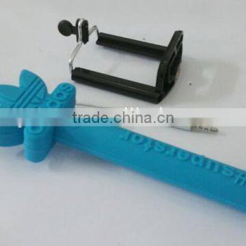 Cartoon Extendable Handheld Wired Selfie Monopod Stick for Smart Phone and Digital Camera photo-5