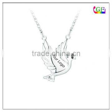 Silver Plated Pigeon Pendant Necklace