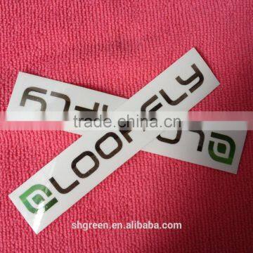 Silk screen printing clear PVC vinyl sticker with UV protection