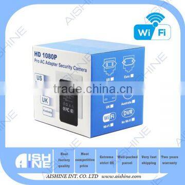 1080P Euro Adapter Camera With Wifi Motion Detection Hidden Camera Wifi Control