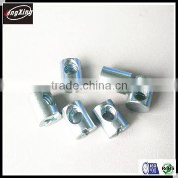 Zinc plated barrel nut/horizontal hole connecting nut