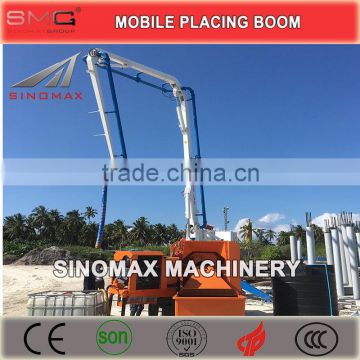 TOP! 13m 15m 17m 18m Mobile Hydraulic Concrete Placing Boom/Spider Boom/Distributor for sale in China