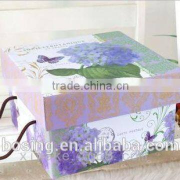 Fashion colorful printed flower packaging box made in china factory