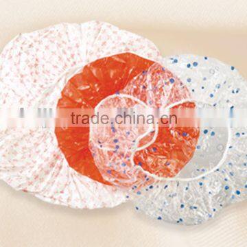 disposable clear PE hotel shower cap with low price