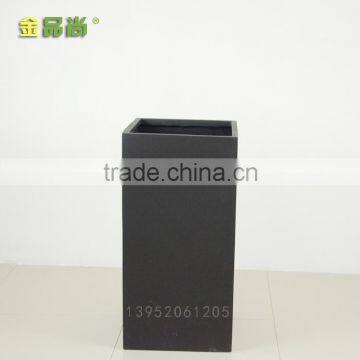 Matt White Rectangular uv Resistant Glass Fiber Urn photo-3