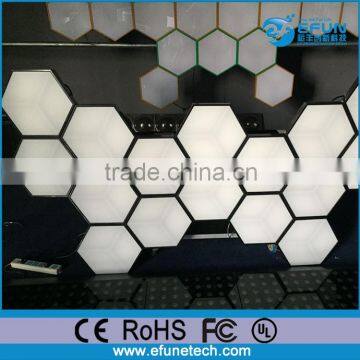 2017new design products diy honeycomb led 3D wall and ceiling panelnight club lights