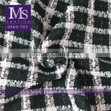 2016 nice 100% wool tweed fabric, tweed weave woolen fabric for overcoat