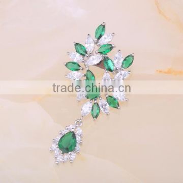 China unique poppy flower brooch with rhinestone