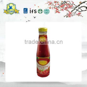 Top grade bottled tomato ketchup 340g