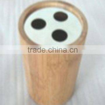 Bamboo toothbrush holder