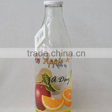 glass milk bottle with cecal